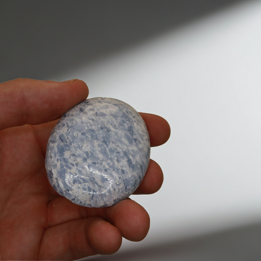 Blaue Calcit Handsteine