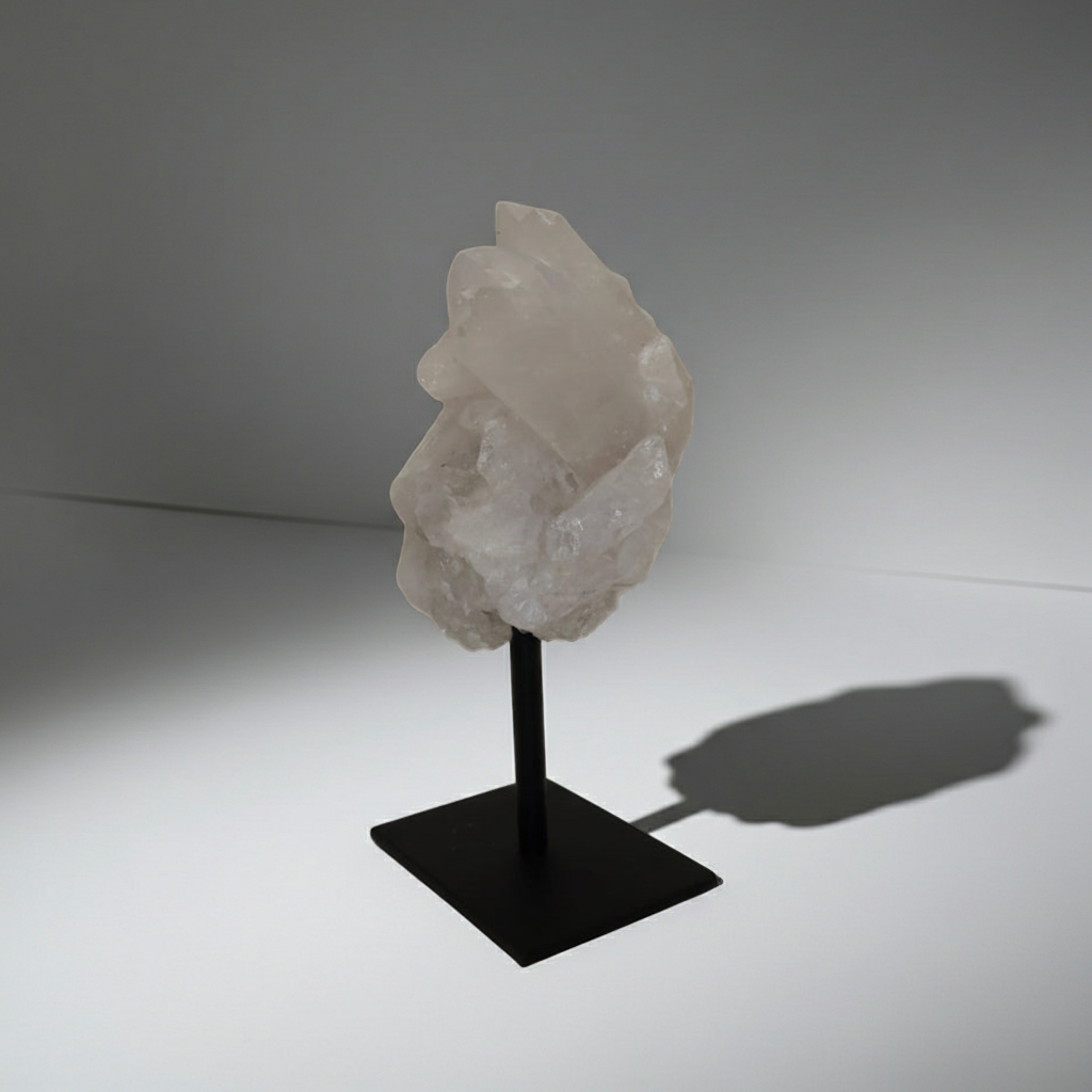 Bergkristall auf Metallständer 06
