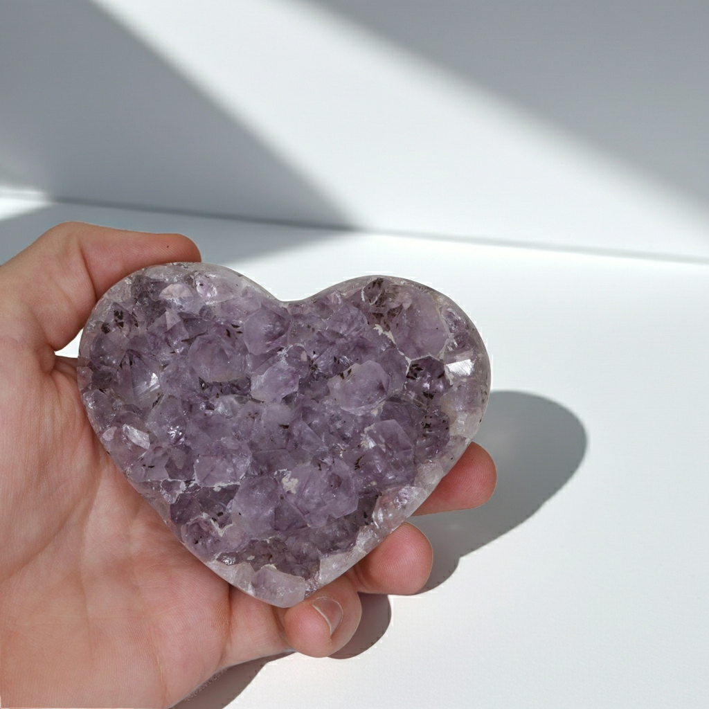 Amethyst Herz geschliffen