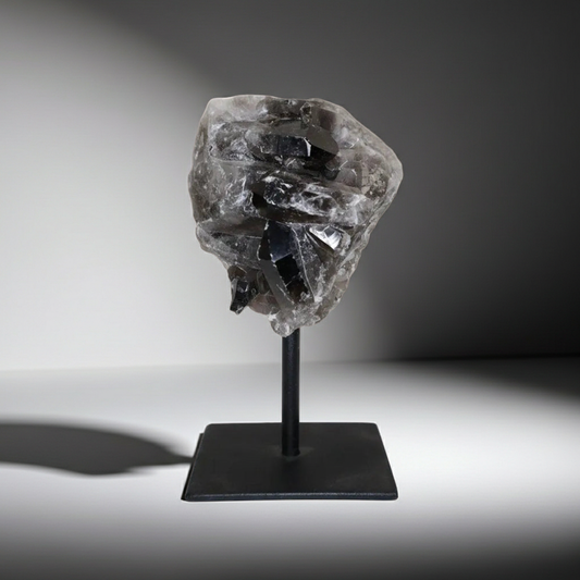 Rauchquarz auf Metallständer